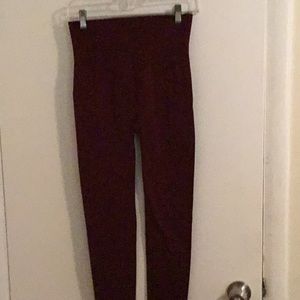Burgundy leggings